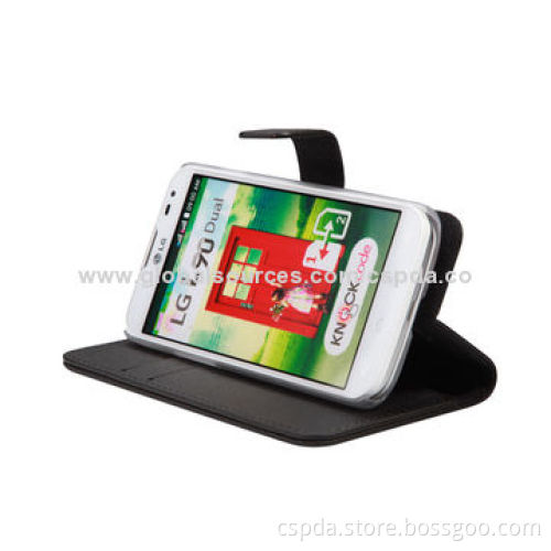 Fast delivery time wallet design PU leather phone cases for LG L70, various colors are available